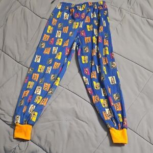 Playful Blue and Orange Kids Pajama Bottoms